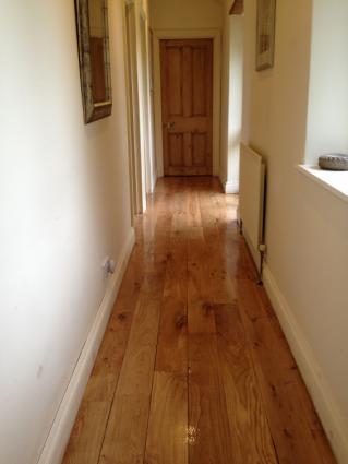 Picture of refrubished solid wooden hallway floor